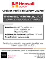 Grower Pesticide Safety Course (Drayton)